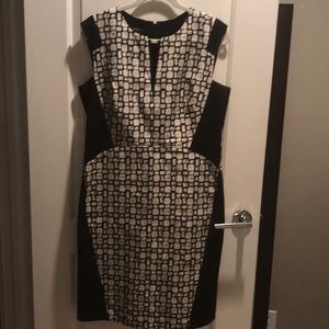 Lafayette dress in black and Creme
